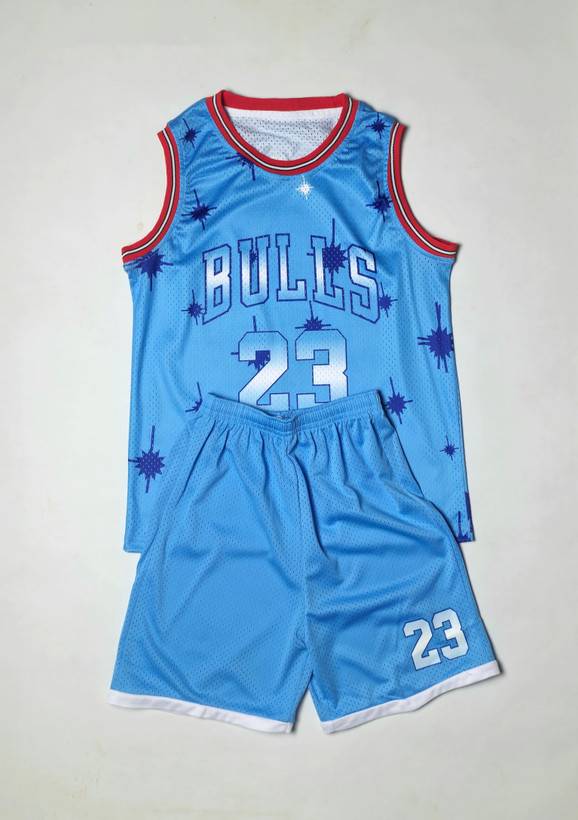 ست بسکتبالی بچگانه شیکاگو بولز آبی_blueChicago_Bulls_Kids_Michael_Jordan_23_Set